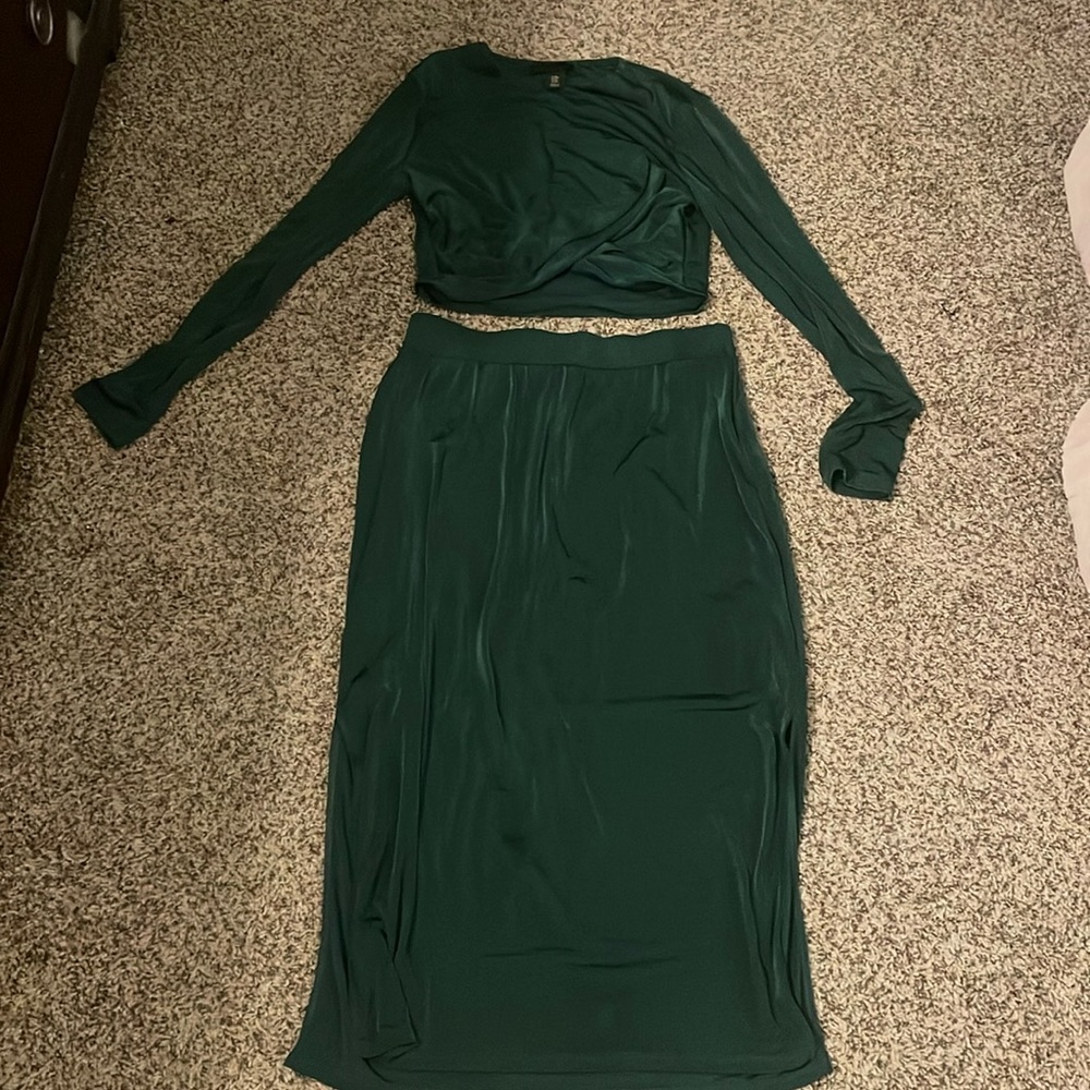 Long sleeve and maxi skirt set
